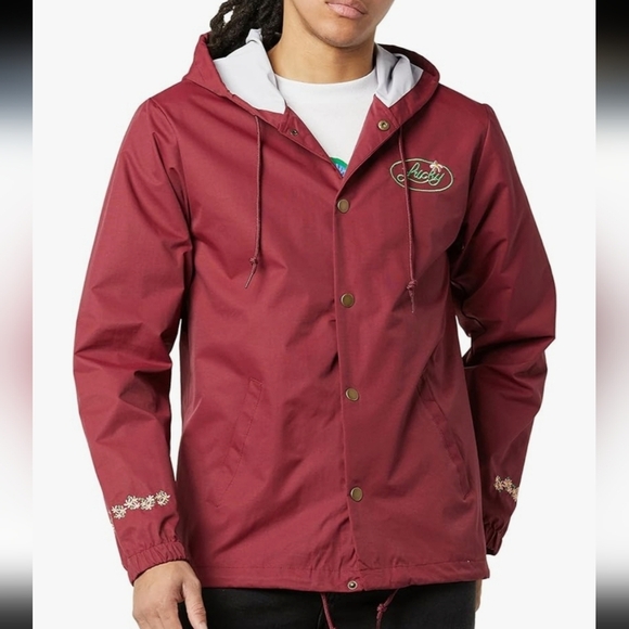 Lucky Daye Exclusive Coaches Jacket in Maroon Size XL - Picture 1 of 9